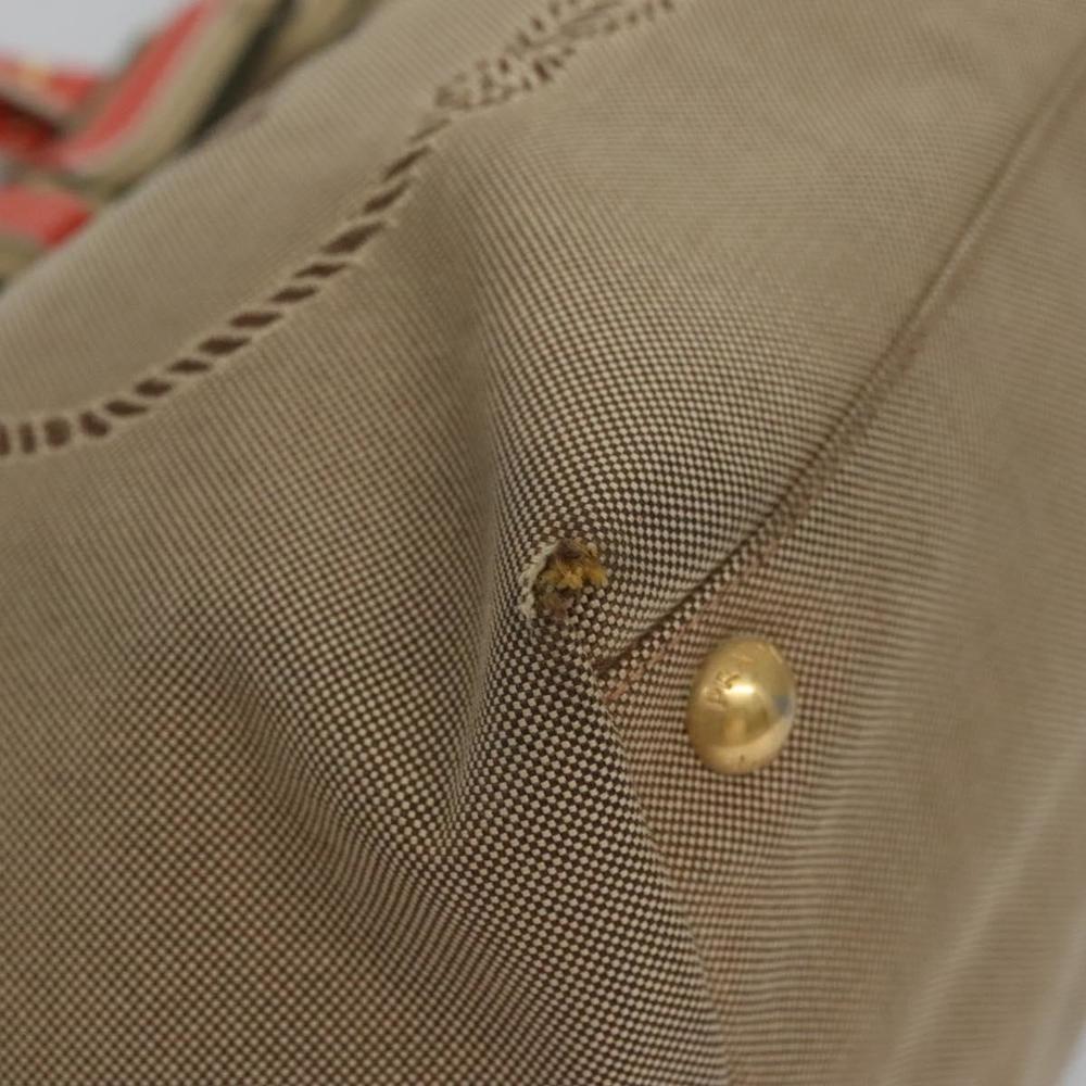 PRADA Tote Bag Canvas Beige Auth BD737 - Picture 10 of 16